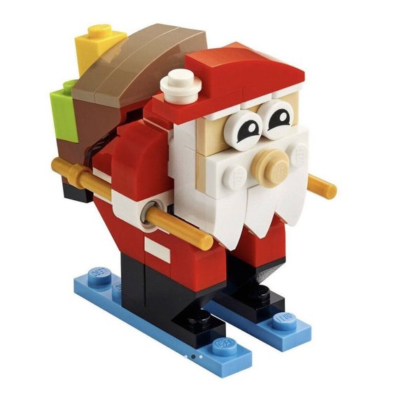 LEGO Bundle Minifig Sticker Book, Wrapping Paper, 30580 Santa Claus Skiing New - Picture 14 of 15